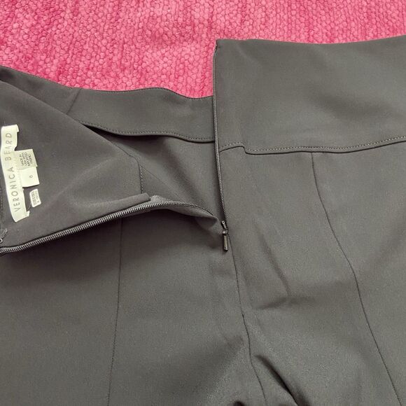 Veronica Beard Back Zip Scuba Pants Ankle Length Black Size 6 - Picture 7 of 13